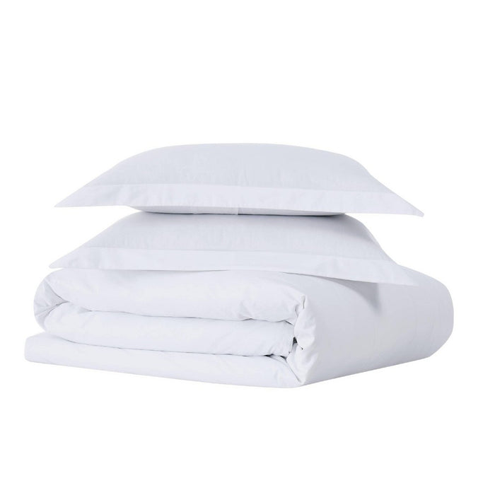2pc Twin Classic Cotton Duvet Set White - Brooklyn Loom