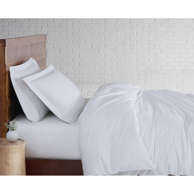 2pc Twin Classic Cotton Duvet Set White - Brooklyn Loom