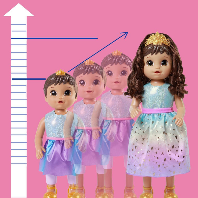 Baby Alive Princess Ellie Grows Up! Growing and Talking Baby Doll - Brown Hair