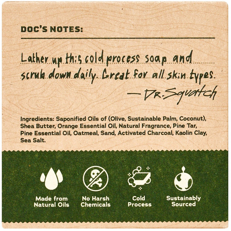 DR. SQUATCH Men's All Natural Bar Soap - Pine Tar - 5oz