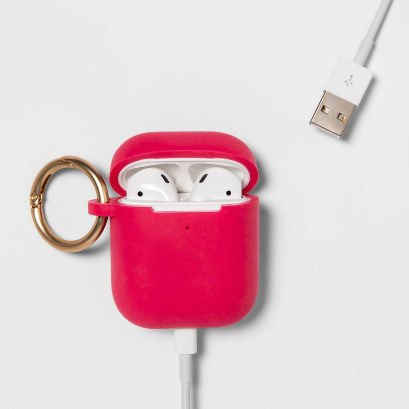 Apple AirPods Gen 1/2 Silicone Case with Clip - heyday™ Electric Magenta