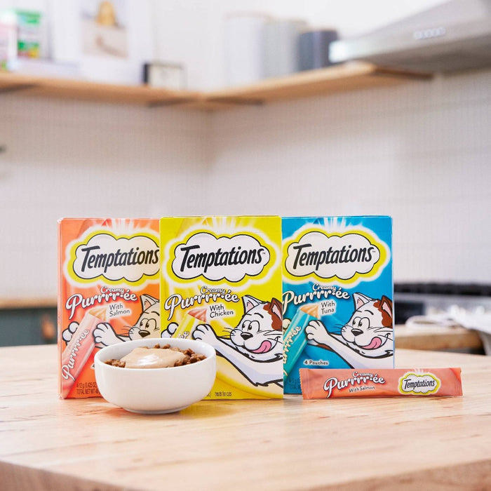 Temptations Creamy Puree with Chicken Lickable Adult Cat Treats - 16ct