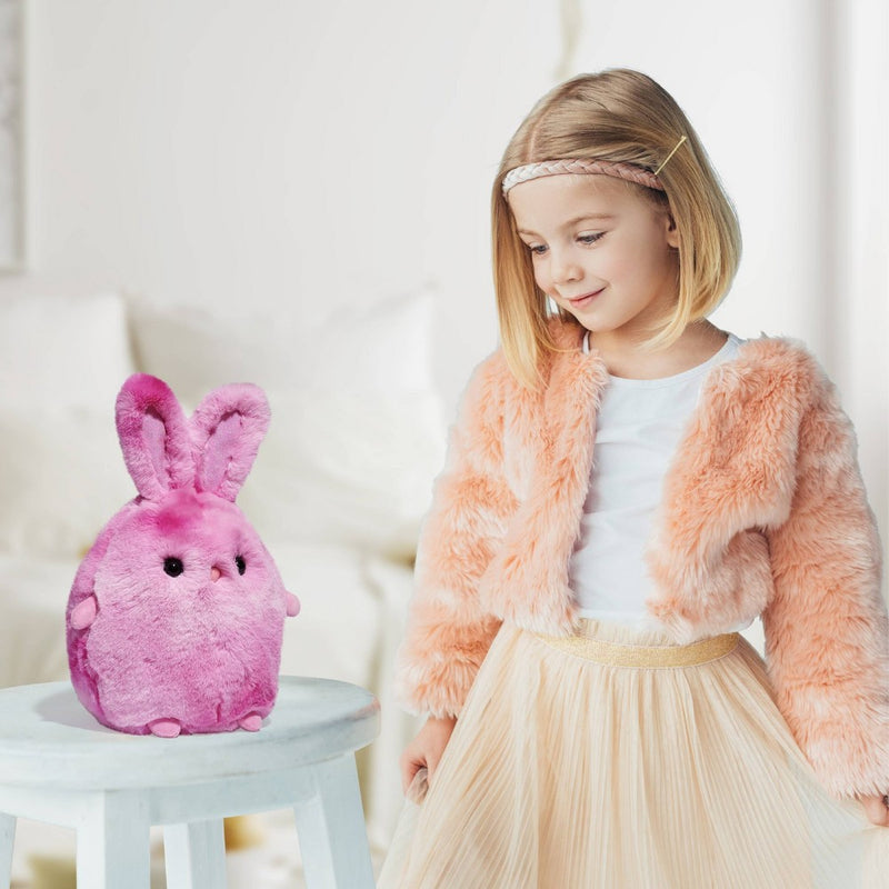 FAO Schwarz 10" Pink Tie Dye Chibi Pals Bunny Toy Plush