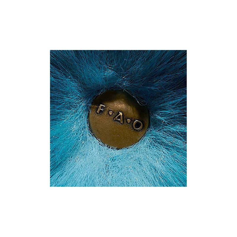 FAO Schwarz 10" Chibi Pals Turquoise Tie Dye Bunny Toy Plush