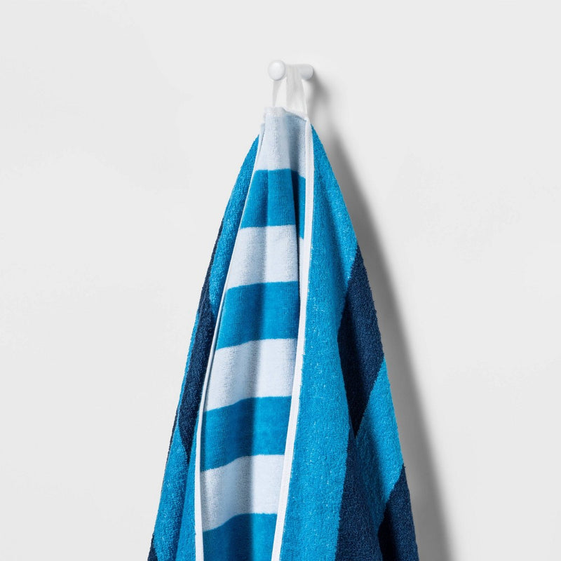 WOW Reversible Beach Towel Blue/White/Navy - Sun Squad™5