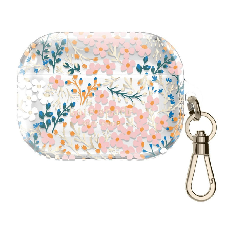 Kate Spade New York Protective AirPods Pro Case - Multi Floral/Rose/Pacific Green/Clear/Gold