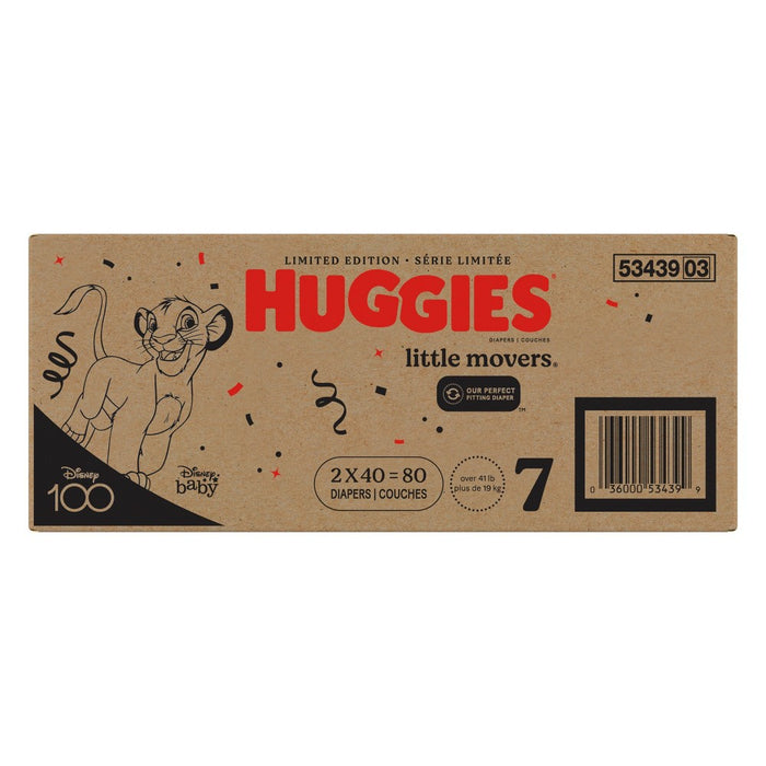 Huggies Little Movers Baby Disposable Diapers - Size 7 - 80ct