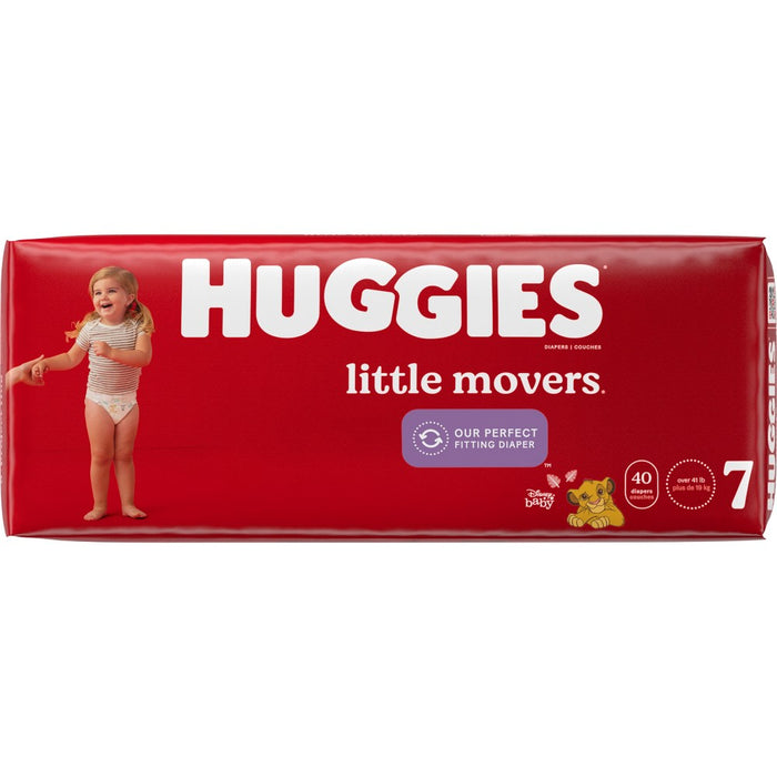Huggies Little Movers Baby Disposable Diapers - Size 7 - 80ct