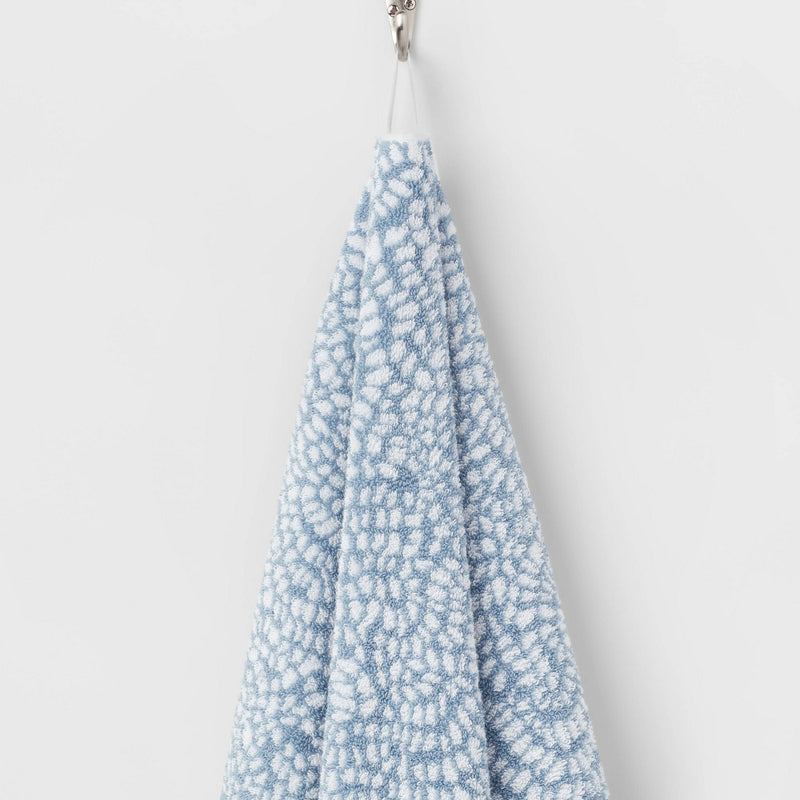 Performance Plus Oversized Bath Towel Light Blue Geo - Threshold™
