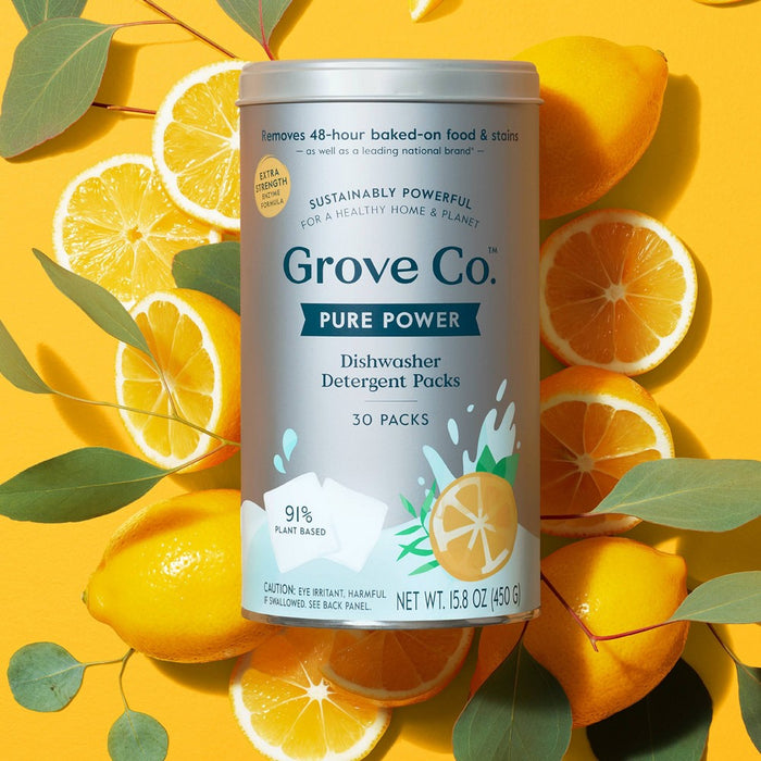 Grove Co. Lemon Eucalyptus & Mint Pure Power Dishwasher Detergent Packs - 15.8oz/30ct