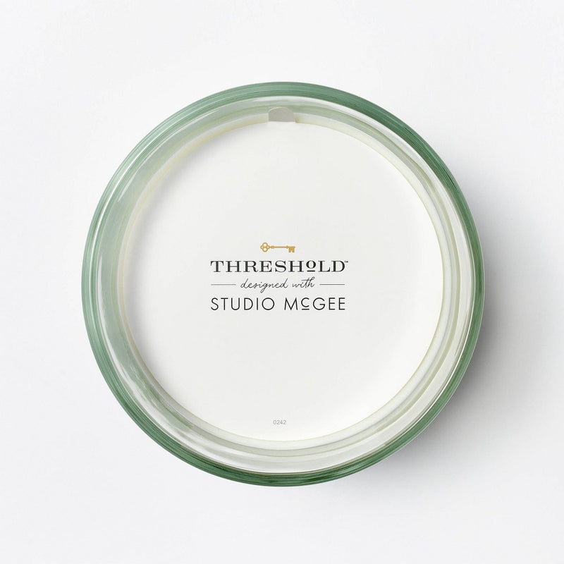 18oz Clear Glass Santal & Ginger Candle White - Threshold™ designed with Studio McGee