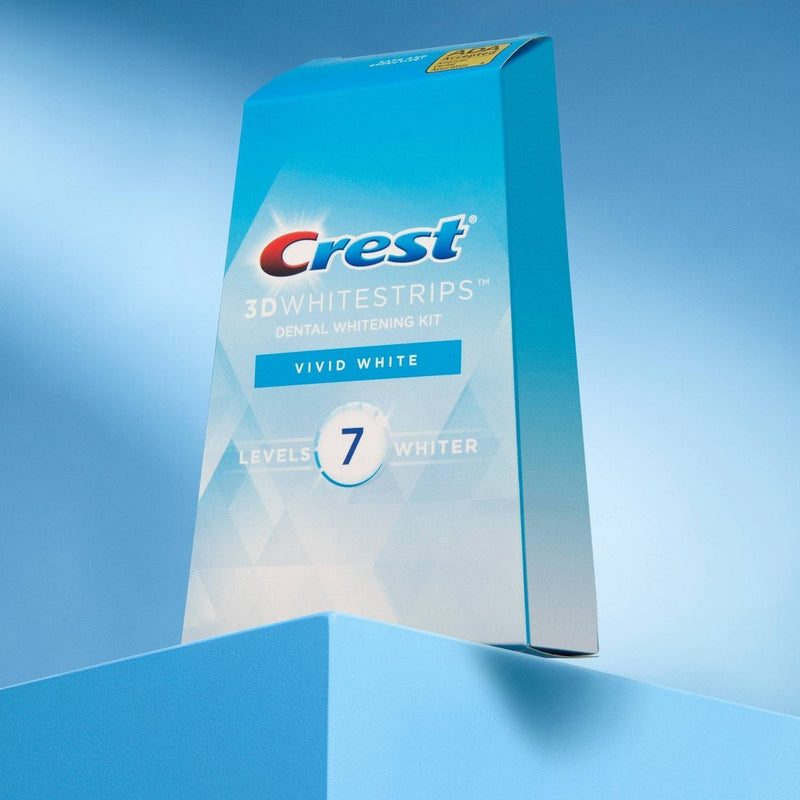 Crest 3D Whitestrips Vivid White Teeth Whitening Kit with Hydrogen Peroxide - 12ct
