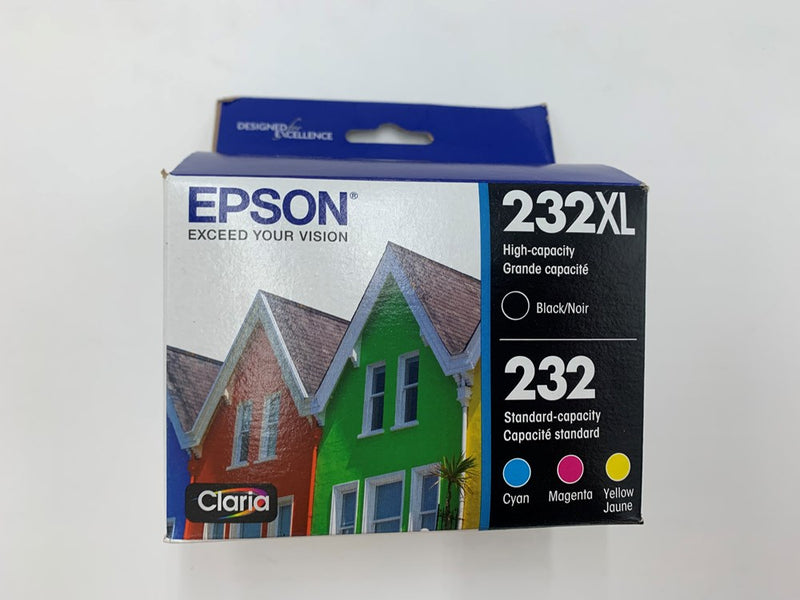 Epson 232XL Black 232 C/M/Y 4pk Ink Cartridges (T232XL-BCS) EXP: 10/2026 *NEW*