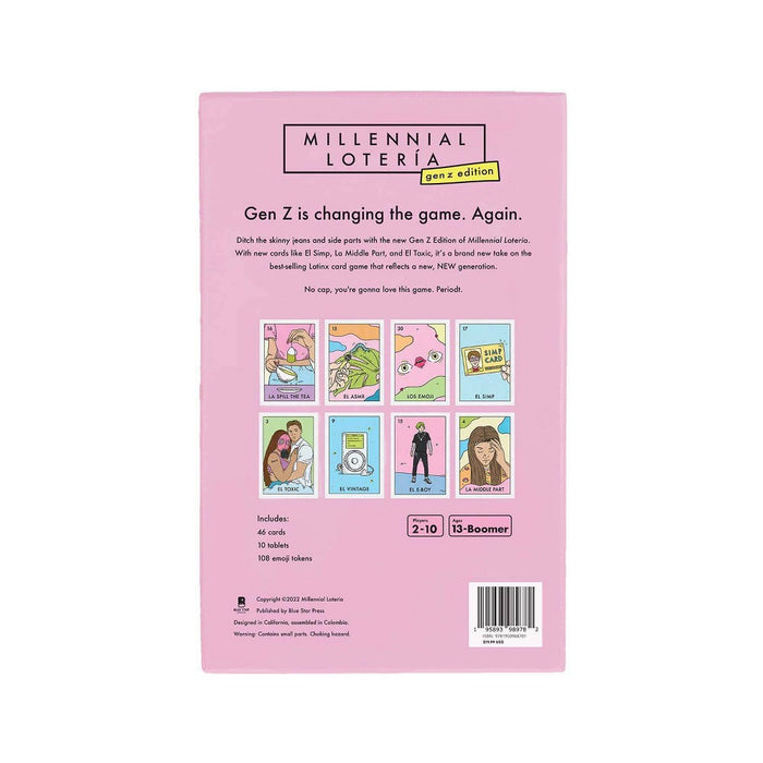 Blue Star Press Millennial Loteria Board Game: Gen Z Edition