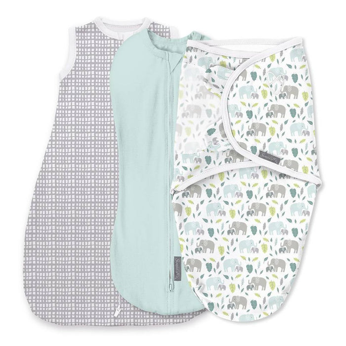 SwaddleMe Comfort Pack Swaddle Wrap - Baby Elephant - 0-3 Months