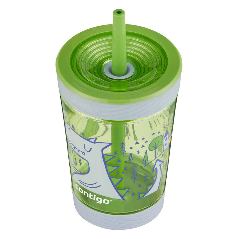 Contigo 14oz Plastic Spill-Proof Dragon Kids' Tumbler with Straw
