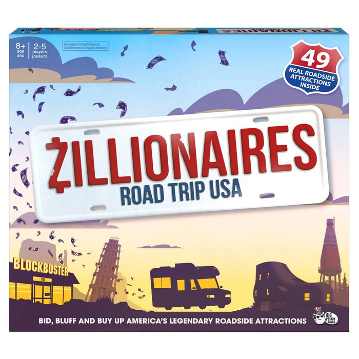 Big Potato Zillionaires Road Trip USA Board Game