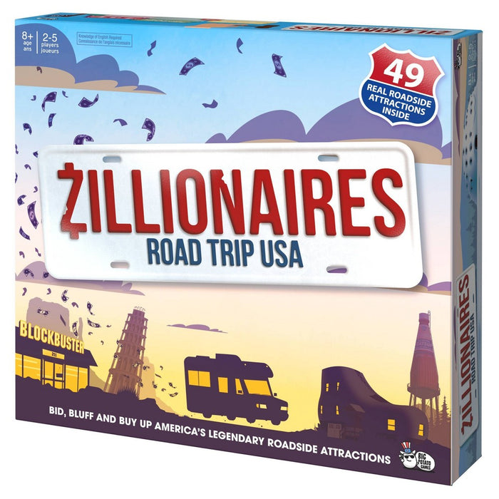 Big Potato Zillionaires Road Trip USA Board Game