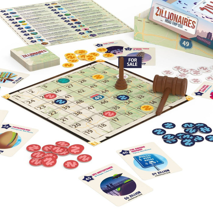 Big Potato Zillionaires Road Trip USA Board Game