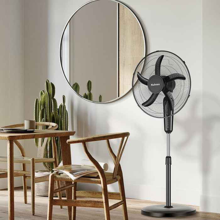 Holmes 18" Digital Oscillating 3 Speed Stand Fan with Remote Control Black (LOCAL PICKUP ONLY)