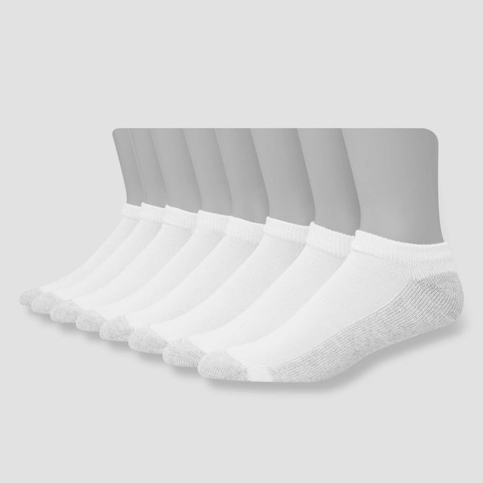 Men's Hanes 8pk Low Cut Socks With FreshIQ - White