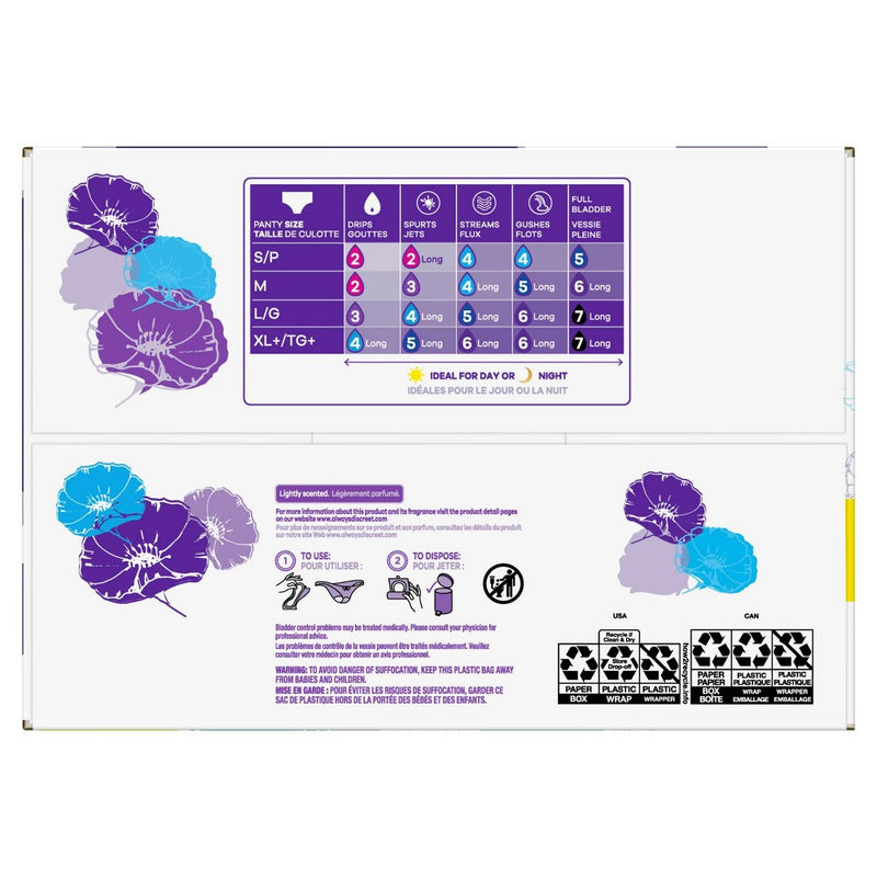 Always Discreet Incontinence and Postpartum Incontinence Pads for Women - Extra Heavy Absorbency - Long Length - 60ct