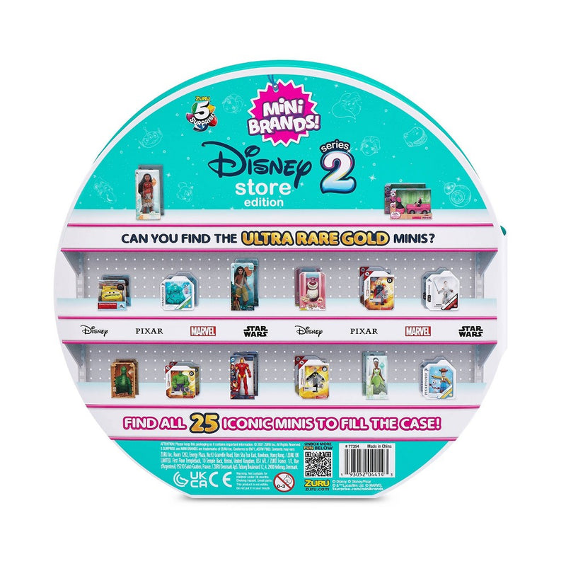 5 Surprise Mini Brands Disney store Series 2 Collector's Case with 5 Mini Toys