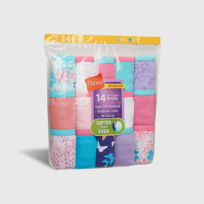 Hanes Girls' 14pk Briefs - Colors May Vary 12