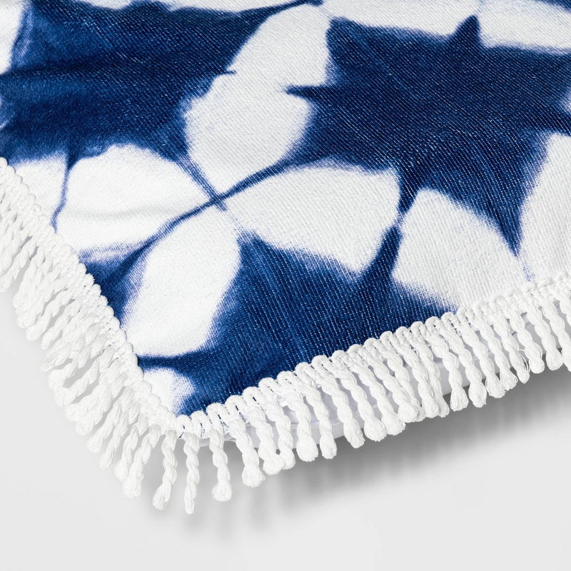 Towel Top Pool Float Blue Tie-Dye - Sun Squad™