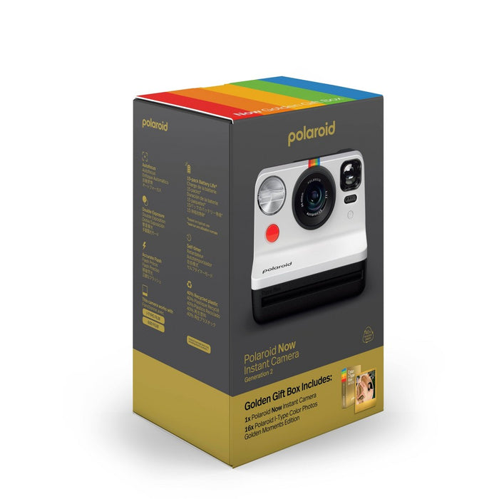 Polaroid Now Camera - Generation 2 Everything Golden Gift Box - Black/White