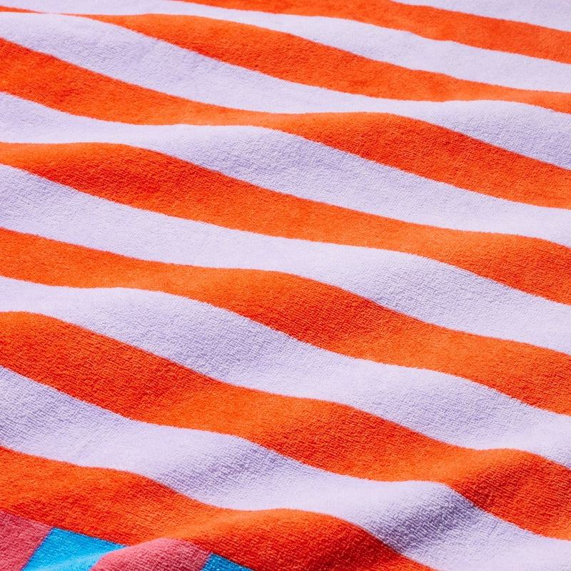Striped Beach Towel Orange/Lavender - Sun Squad™