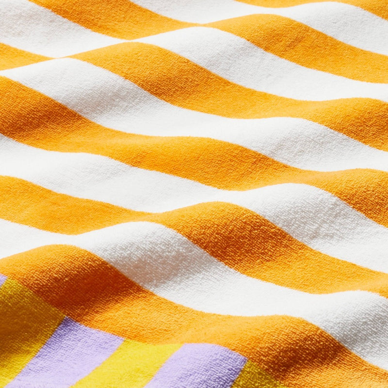 Striped Beach Towel Orange/Yellow - Sun Squad™