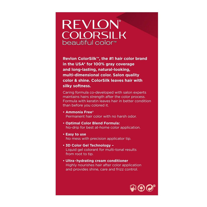 3 PACK - Revlon Colorsilk Permanent Hair Color- 012 Natural Blue Black