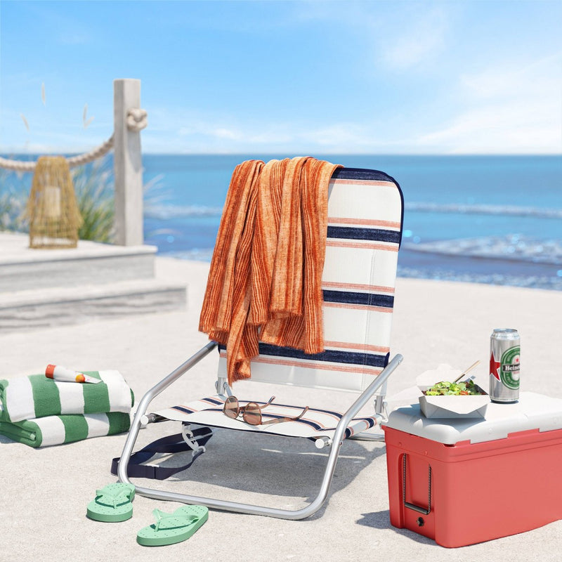 Cushioned Sand Chair with Carry Strap Striped - Threshold™ (LOCAL PICKUP ONLY)