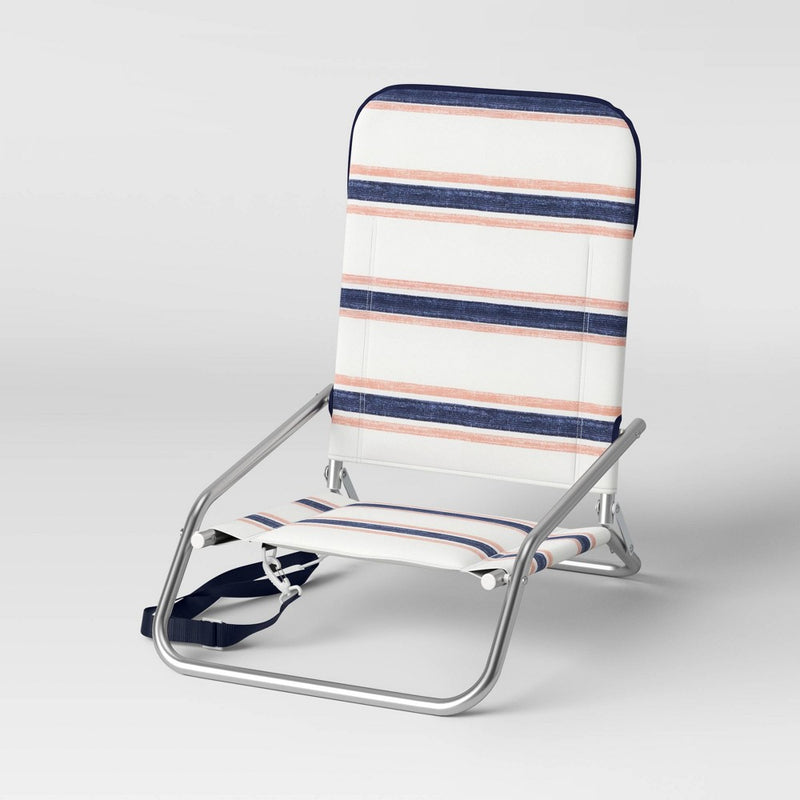 Cushioned Sand Chair with Carry Strap Striped - Threshold™ (LOCAL PICKUP ONLY)