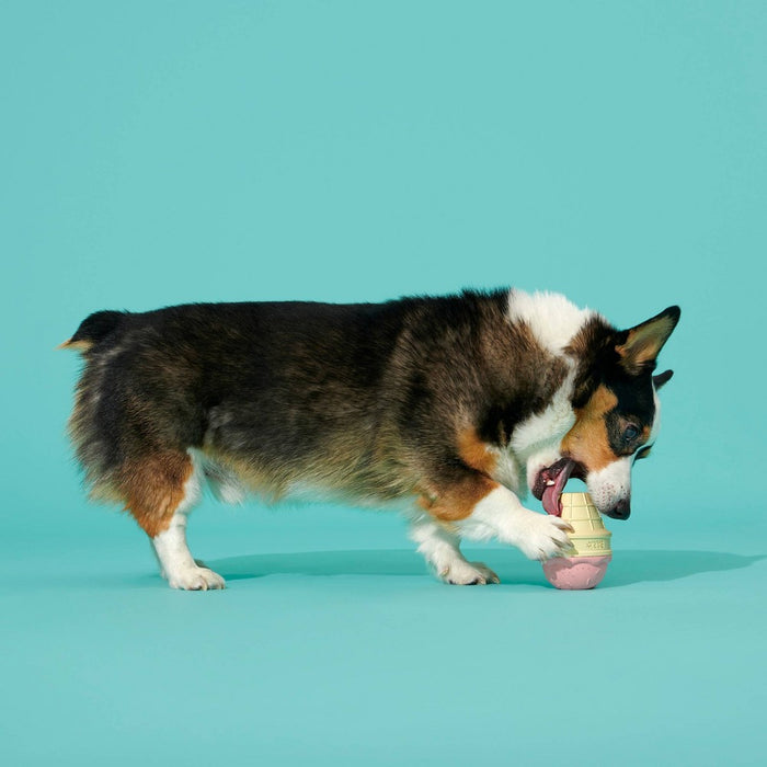 BARK Super Chewer I-Squeak Cone Ice Cream Dog Toy