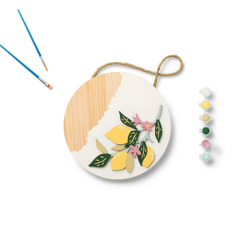 Paint-Your-Own Lemon Wood Hanging Sign Kit - Mondo Llama™