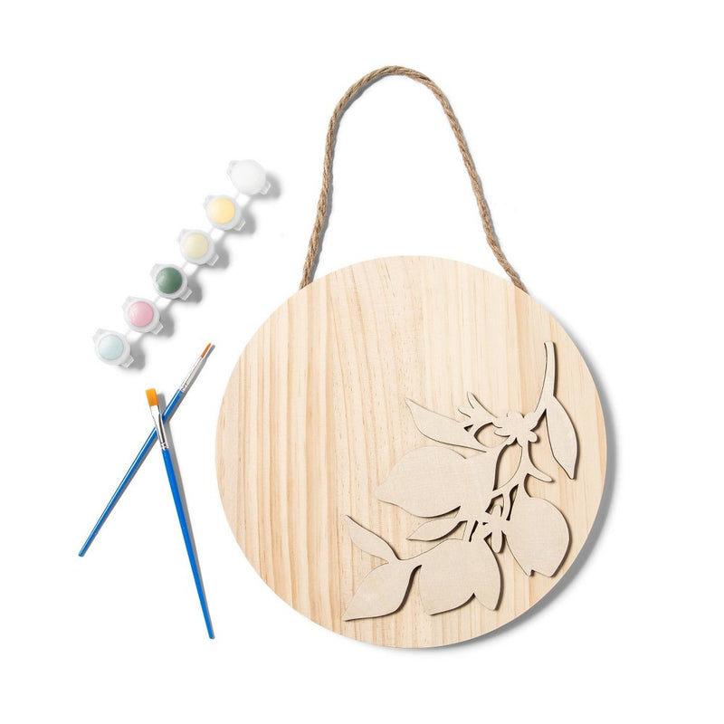 Paint-Your-Own Lemon Wood Hanging Sign Kit - Mondo Llama™
