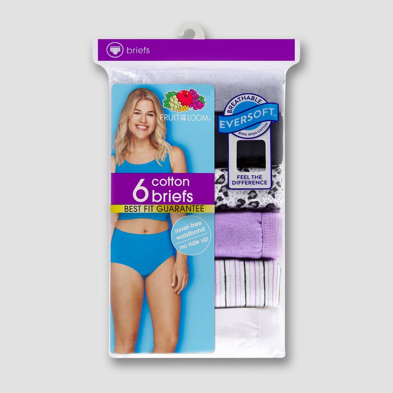 Fruit of the Loom Women's 6pk Classic Briefs - Colors May Vary 6