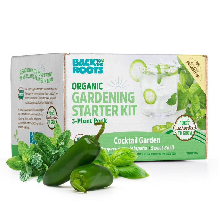 Back to the Roots Organic Gardening Starter Kit - Cocktail Garden Variety