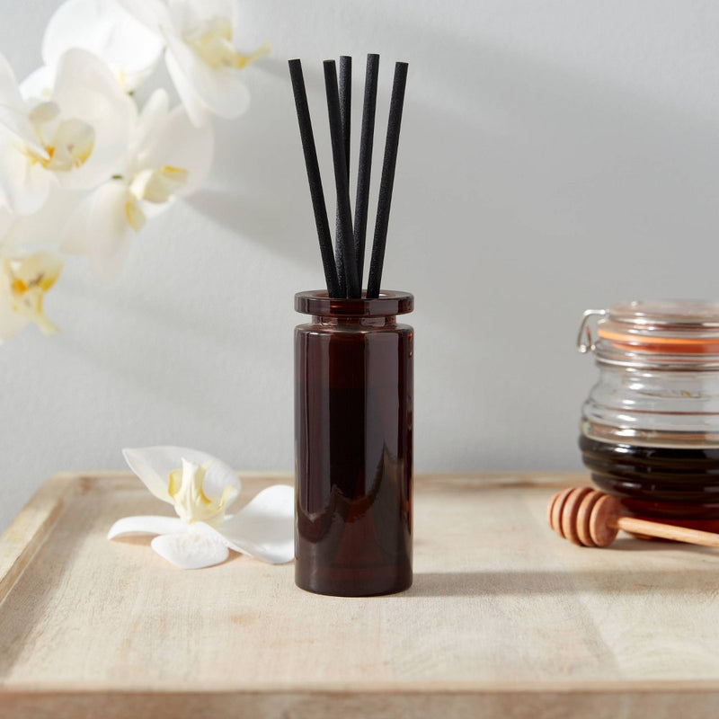 100ml Oil Fiber Reed Diffuser Black Honey Vanilla Plum Purple - Threshold™