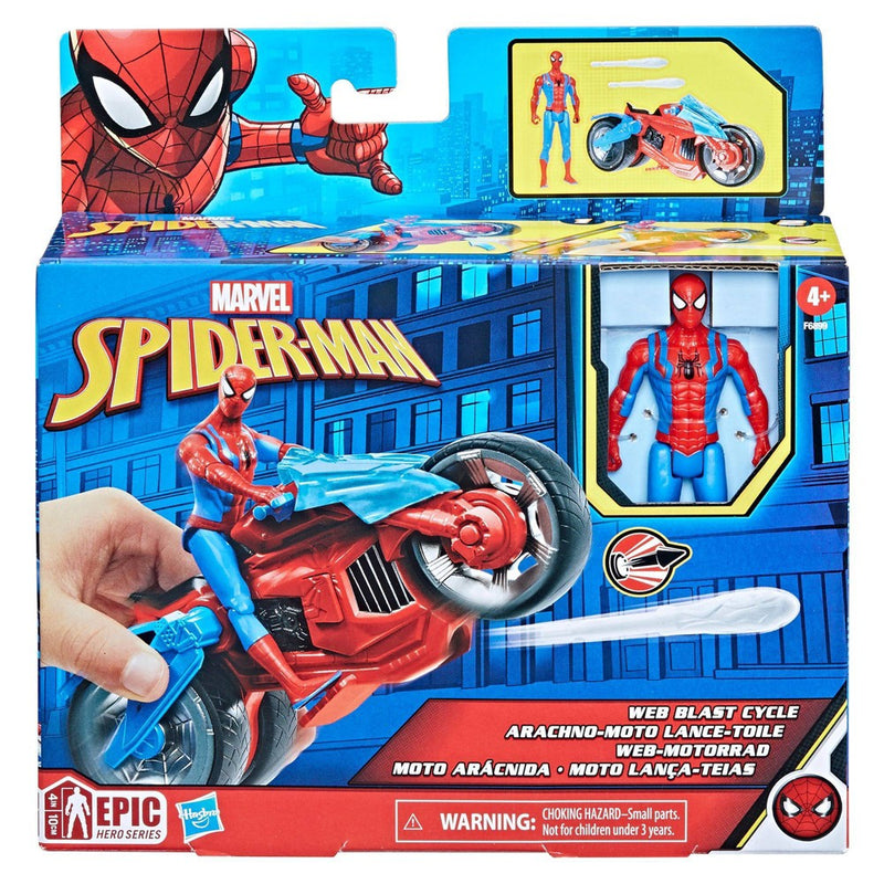 Marvel Spider-Man Epic Hero Series Web Blast Cycle and Action Figure