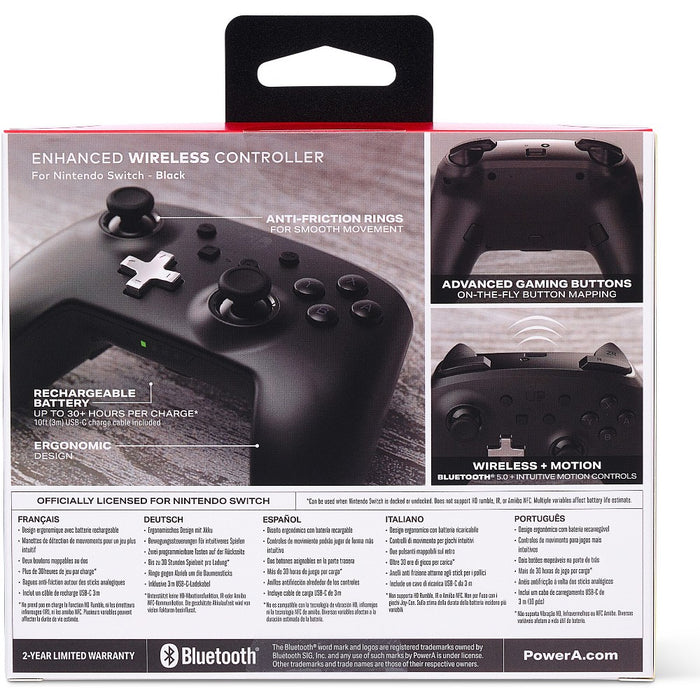 PowerA Enhanced Wireless Controller for Nintendo Switch -Black *NEW & SEALED*