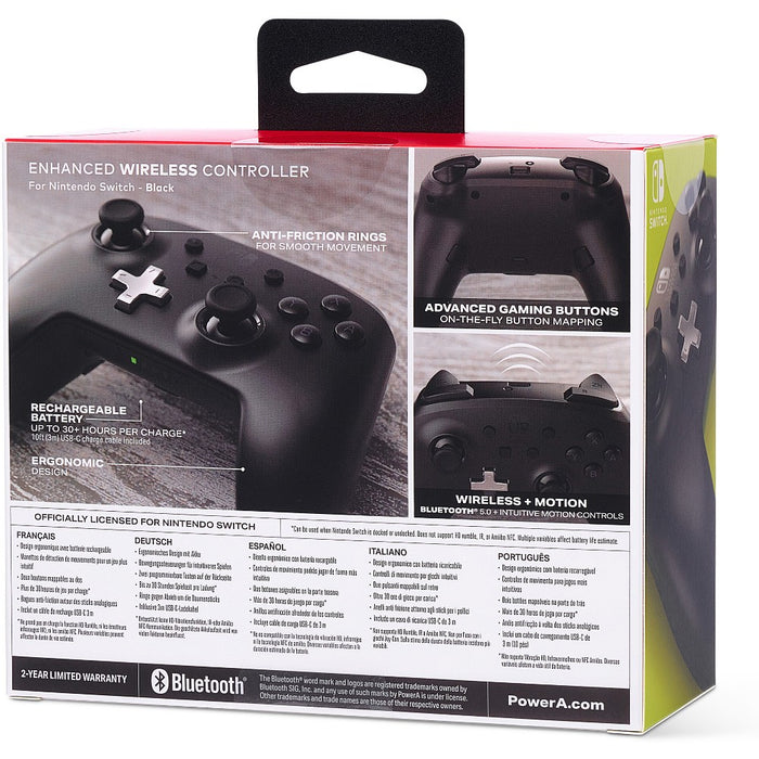 PowerA Enhanced Wireless Controller for Nintendo Switch -Black *NEW & SEALED*