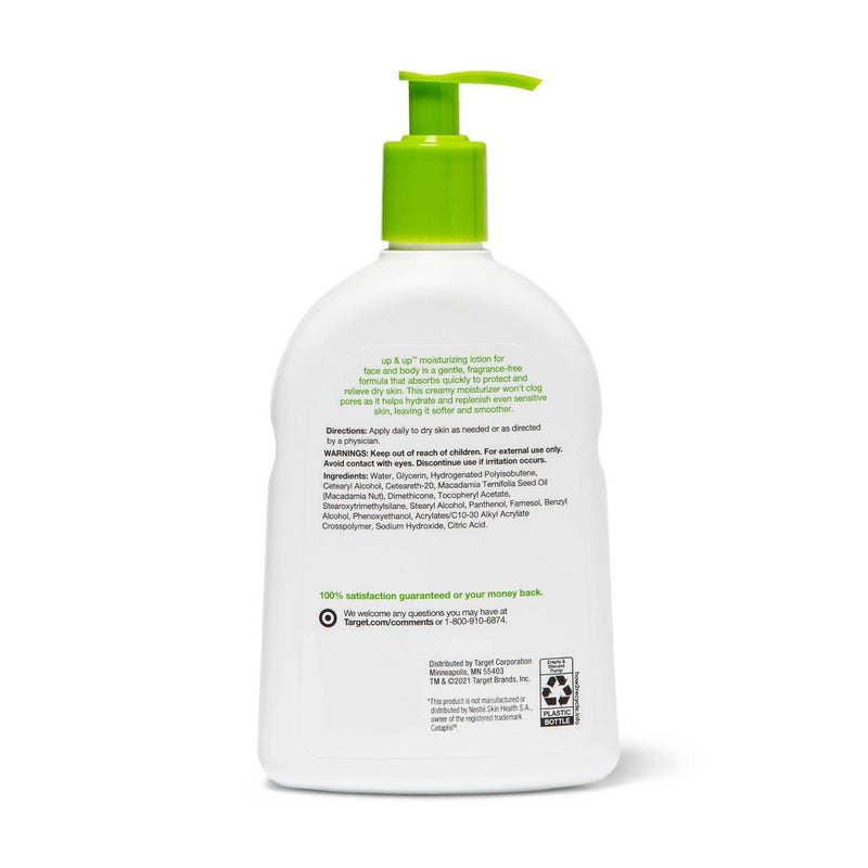 Body and Face Moisturizing Lotion Unscented - 20 fl oz - up & up™