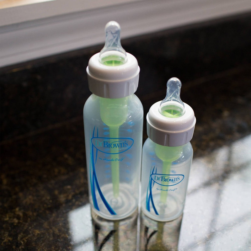 Dr. Brown's Narrow Baby Bottle Nipples - Level 3 - Medium Fast Flow - 6 Months+ - 2pk