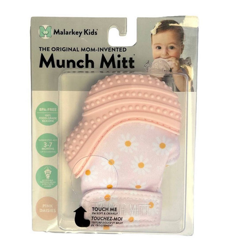 Malarkey Kids Munch Mitt Teether - Pink Daisies