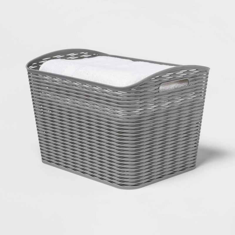 Wave XL Curved Storage Bin Gray - Brightroom™