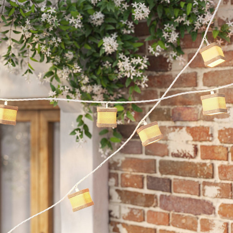 10ct Boho Square Lantern String Lights - White Wire - Threshold™