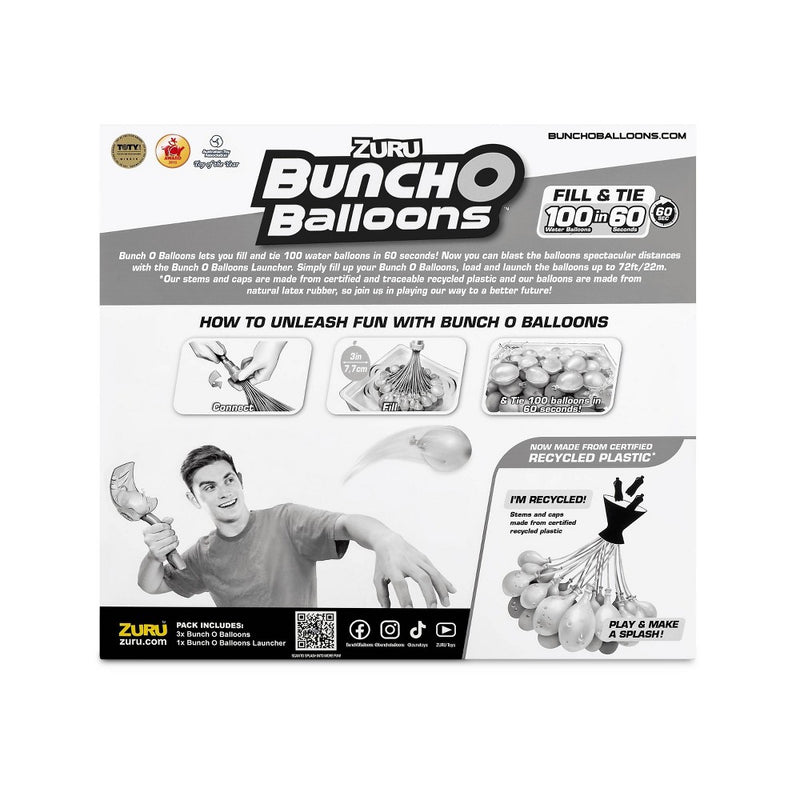 Bunch O Balloons Single Launcher with 3-Stem Water Balloons
